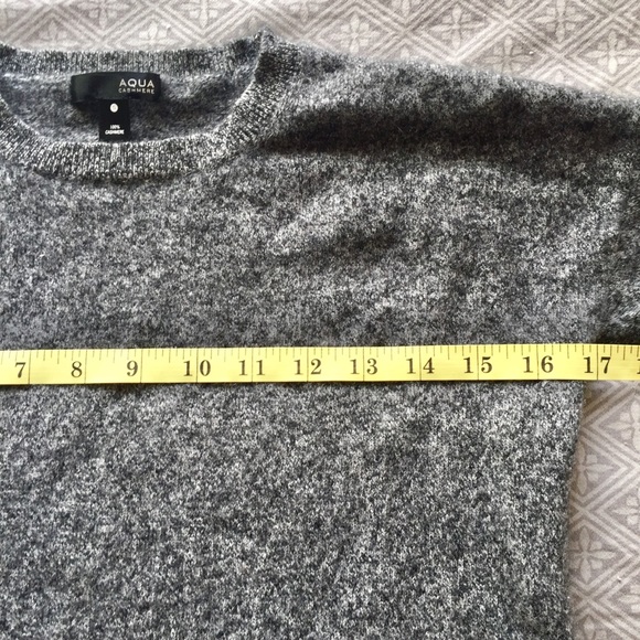 “Aqua” Dark Gray Cashmere Sweater - Picture 8 of 8